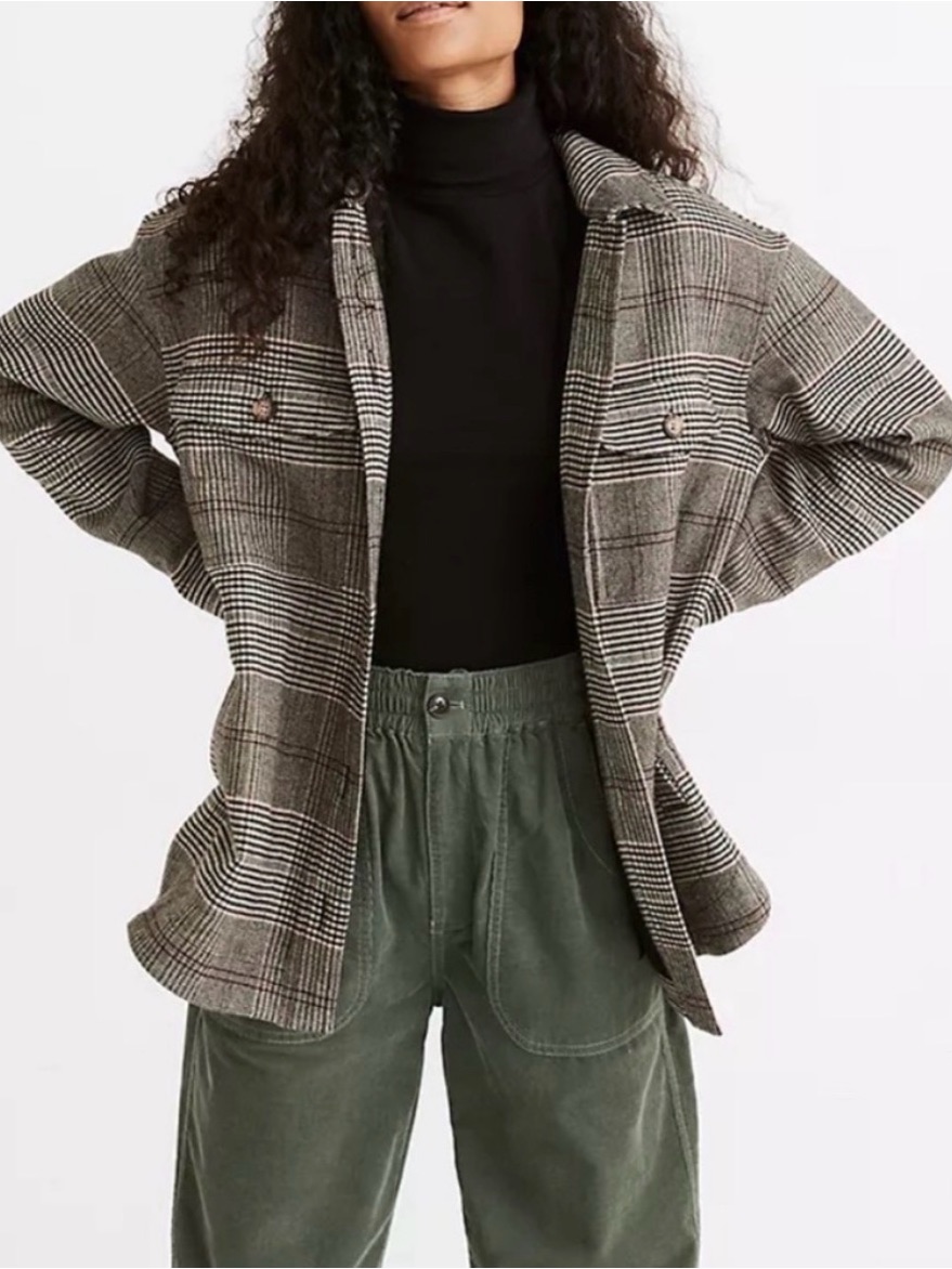 Madewell Bonded Flannel Shirt Jacket In Cohancy Plaid Colorway